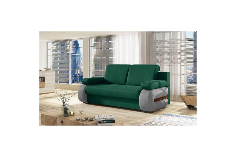 Soffa Eltap Laura 202x79x84 cm, Monolit 37, Monolit 84, Grön, Ljusgrå