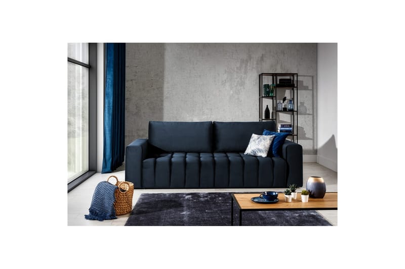 Soffa Eltap Lazaro 247x97x92 cm, Monolit 79, Mörkblå