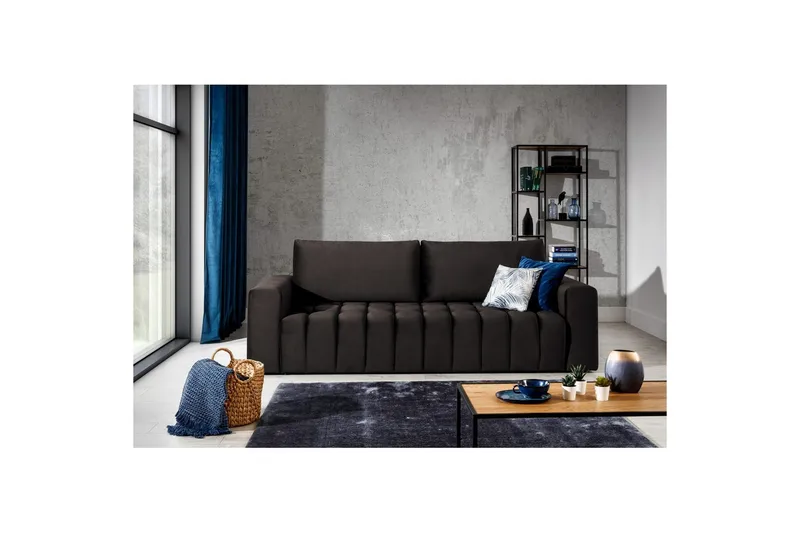 Soffa Eltap Lazaro 247x97x92 cm, Monolith 29, Mörk Brun