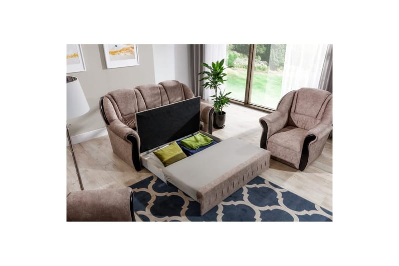 Soffa Eltap Lord 180x85x105 cm - Dora 22, Brun - Möbler - Soffa - Bäddsoffa - 2 sits bäddsoffa
