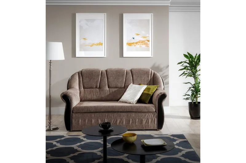 Soffa Eltap Lord 180x85x105 cm - Dora 22, Brun - Möbler - Soffa - Bäddsoffa - 2 sits bäddsoffa