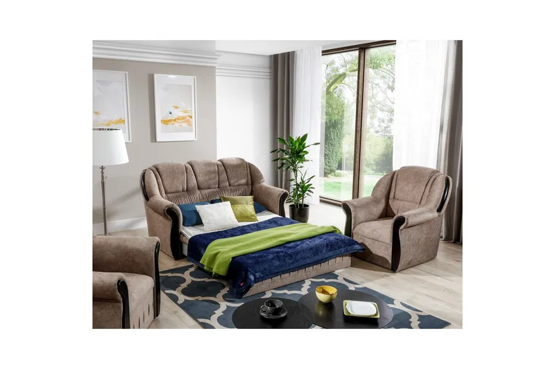 Soffa Eltap Lord 180x85x105 cm - Dora 22, Brun - Möbler - Soffa - Bäddsoffa - 2 sits bäddsoffa