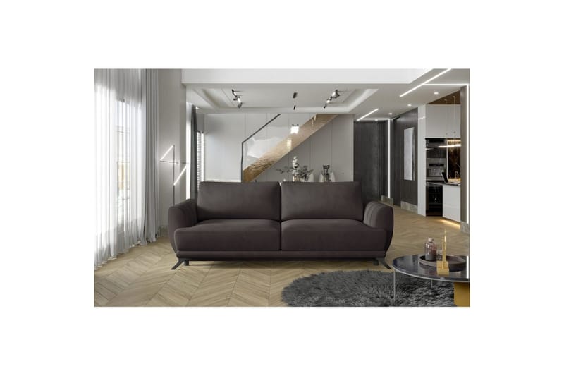Soffa Eltap Megis 242x95x90 cm, Mat Sammet 29, Brun