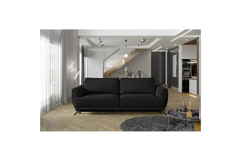 Soffa Eltap Megis 242x95x90 cm - Mat Sammet 99, Blå - Möbler - Soffa - Bäddsoffa - 3 sits bäddsoffa