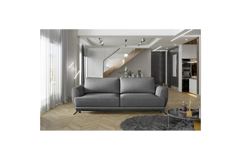 Soffa Eltap Megis 242x95x90 cm - Sawana 05, Grå - Möbler - Soffa - Bäddsoffa - 3 sits bäddsoffa