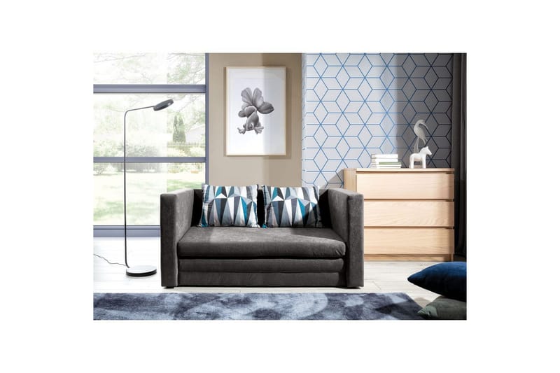 Soffa Eltap Neva 132x70x62 cm, Alova 36, Lima 75, Grå, Mönstrad