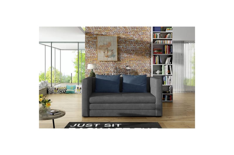 Soffa Eltap Neva 132x70x62 cm - Soro 93, Soro 76, Grå, Blå - Möbler - Soffa - Bäddsoffa - 2 sits bäddsoffa