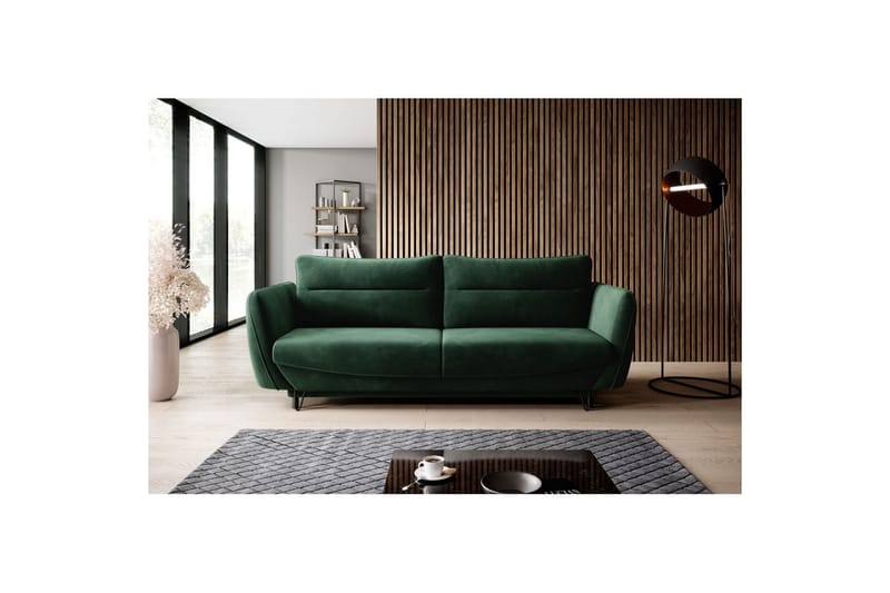 Soffa Eltap Silva 236x95x90 cm - Loco 35, Mörkgrön - Möbler - Soffa - Bäddsoffa - 3 sits bäddsoffa