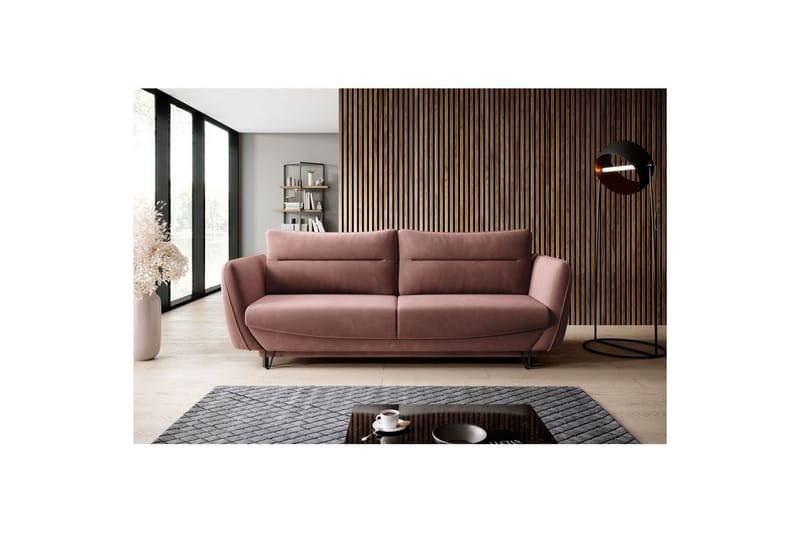 Soffa Eltap Silva 236x95x90 cm - Lukso 24, Rosa - Möbler - Soffa - Bäddsoffa - 3 sits bäddsoffa