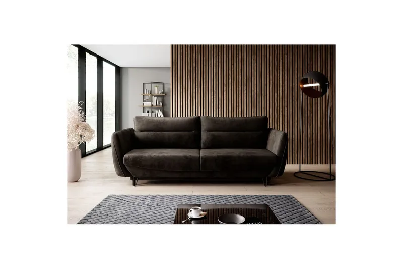 Soffa Eltap Silva 236x95x90 cm, Nube 22, Mörkbrun