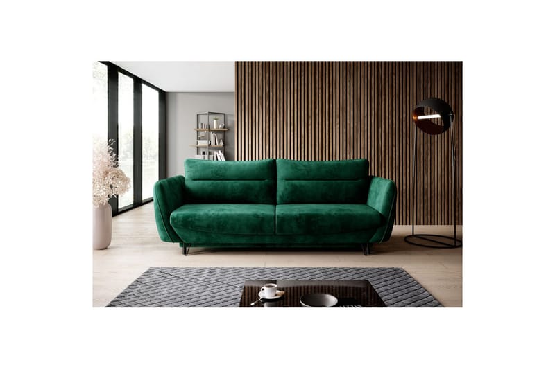 Soffa Eltap Silva 236x95x90 cm - Nube 35, Mörkgrön - Möbler - Soffa - Bäddsoffa - 3 sits bäddsoffa