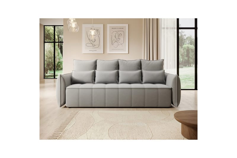 Soffa Eltap Weltton 242x106x94 cm - Sola 04, Grå - Möbler - Soffa - Bäddsoffa - 3 sits bäddsoffa