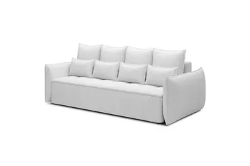 Soffa Eltap Weltton 242x106x94 cm - Paolli 01, Vit - Möbler - Soffa - Bäddsoffa - 3 sits bäddsoffa