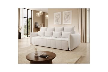 Soffa Eltap Weltton 242x106x94 cm - Paolli 01, Vit - Möbler - Soffa - Bäddsoffa - 3 sits bäddsoffa