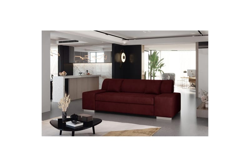 Soffa Eltap Porto, Mat Velvet 68, Röd, 3210x92x73 cm