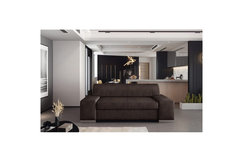 Soffa Eltap Porto - Dora 28, Mörkbrun, 2190x62x73 cm - Möbler - Soffa - Bäddsoffa - 2 sits bäddsoffa