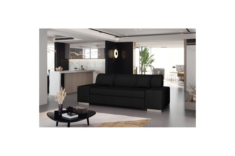 Soffa Eltap Porto - Sawana 14, Svart, 3210x92x73 cm - Möbler - Soffa - Bäddsoffa - 2 sits bäddsoffa