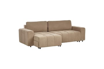 Soffa i höger hörn Högervänd Innvik - Brun, 213x156 cm - Möbler - Soffa - Bäddsoffa - Bäddsoffa längsbäddad