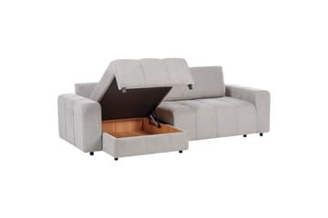 Soffa i höger hörn Högervänd Innvik - Grå, 213x156 cm - Möbler - Soffa - Bäddsoffa - Bäddsoffa längsbäddad