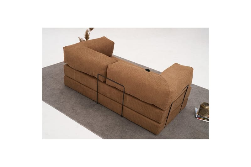Soffa med 3 sittplatser Selorbury Soffa Brun - Brun - Möbler - Soffa - Bäddsoffa - 2 sits bäddsoffa