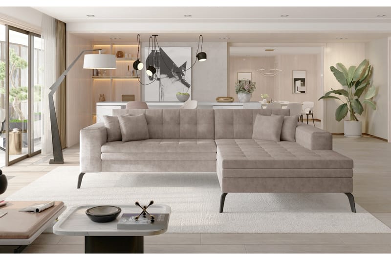 Solangis Divansoffa Höger, Beige