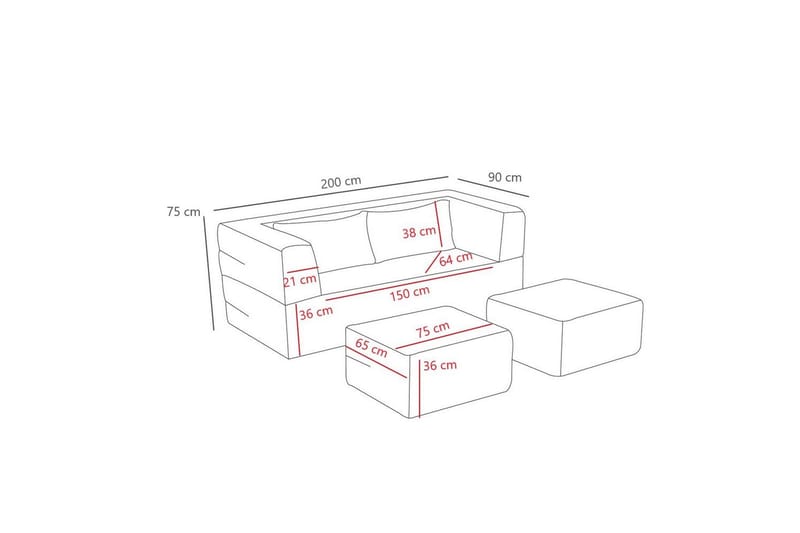 Solin Bäddsoffa 2-sits - Brun - Möbler - Soffa - Bäddsoffa - 2 sits bäddsoffa
