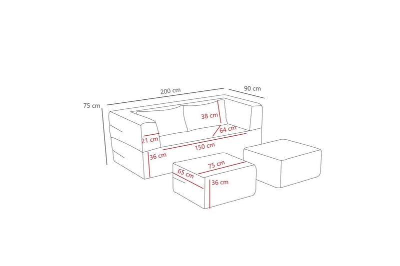 Solin Bäddsoffa 2-sits - Mörkgrå - Möbler - Soffa - Bäddsoffa - 2 sits bäddsoffa