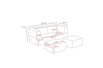 Solin Bäddsoffa 2-sits - Orange - Möbler - Soffa - Bäddsoffa - 2 sits bäddsoffa