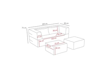 Solin Bäddsoffa 2-sits - Orange - Möbler - Soffa - Bäddsoffa - 2 sits bäddsoffa