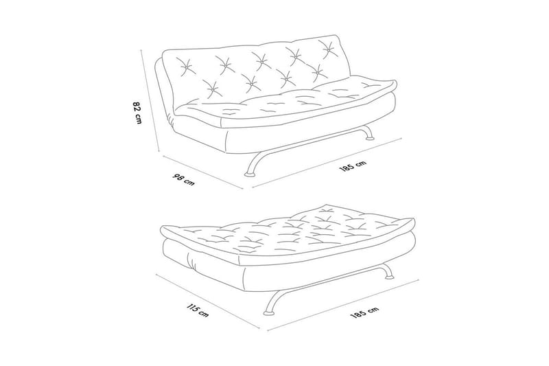 Soren Bäddsoffa 3-sits - Cream - Möbler - Soffa - Bäddsoffa - 3 sits bäddsoffa