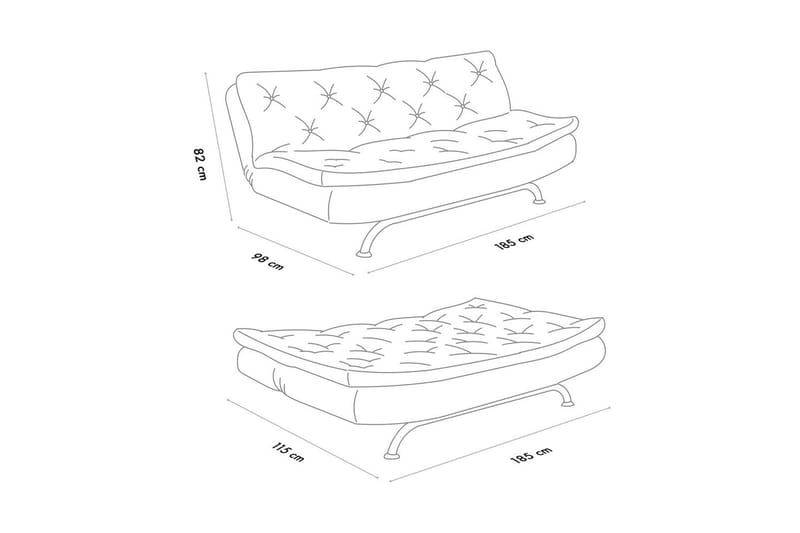Soren Bäddsoffa 3-sits - Cream - Möbler - Soffa - Bäddsoffa - 3 sits bäddsoffa