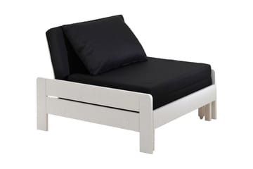 Sovaren 1-sits Utdragbar Framåtbäddad Bäddsoffa 90x200 cm i Tyg - Svart - Möbler - Soffa - Bäddsoffa - Framåtbäddad bäddsoffa