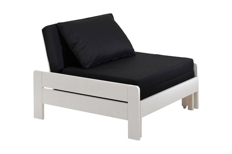 Sovaren 1-sits Utdragbar Framåtbäddad Bäddsoffa 90x200 cm i Tyg - Svart - Möbler - Soffa - Bäddsoffa - Framåtbäddad bäddsoffa