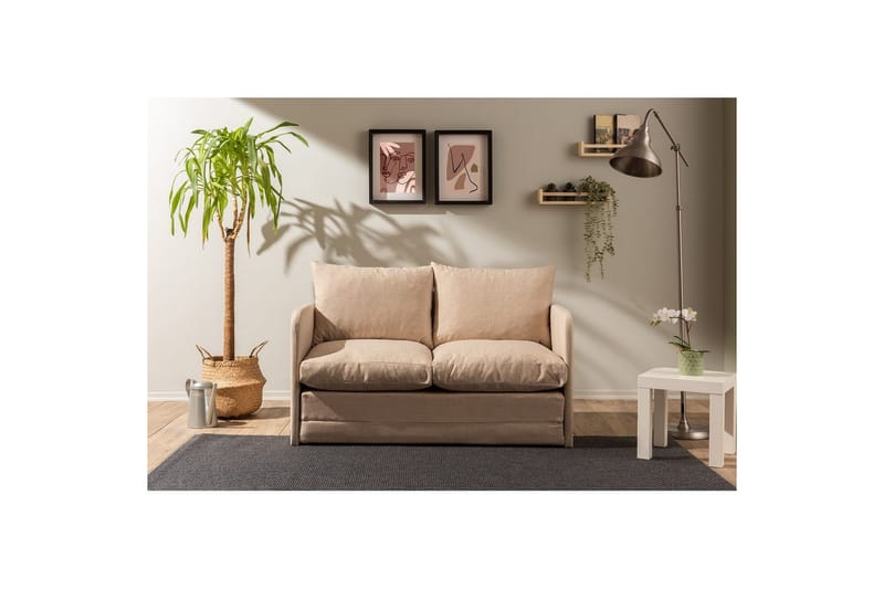 Sufian Bäddsoffa 2-sits - Beige - Möbler - Soffa - Bäddsoffa - 2 sits bäddsoffa