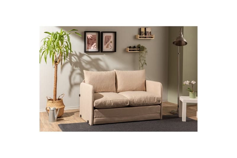 Sufian Bäddsoffa 2-sits - Beige - Möbler - Soffa - Bäddsoffa - 2 sits bäddsoffa
