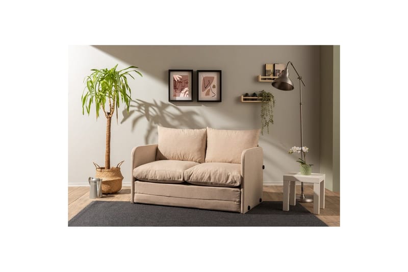 Sufian Bäddsoffa 2-sits - Beige - Möbler - Soffa - Bäddsoffa - 2 sits bäddsoffa