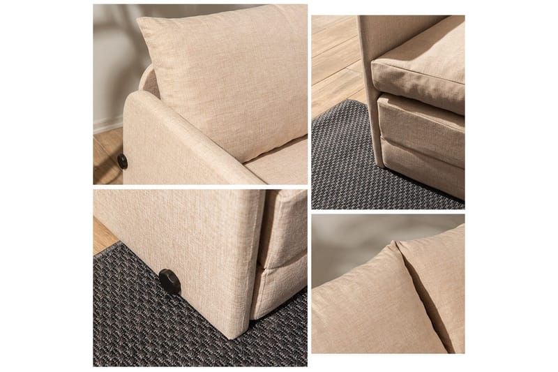 Sufian Bäddsoffa 2-sits - Beige - Möbler - Soffa - Bäddsoffa - 2 sits bäddsoffa