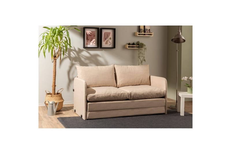 Sufian Bäddsoffa 2-sits - Beige - Möbler - Soffa - Bäddsoffa - 2 sits bäddsoffa