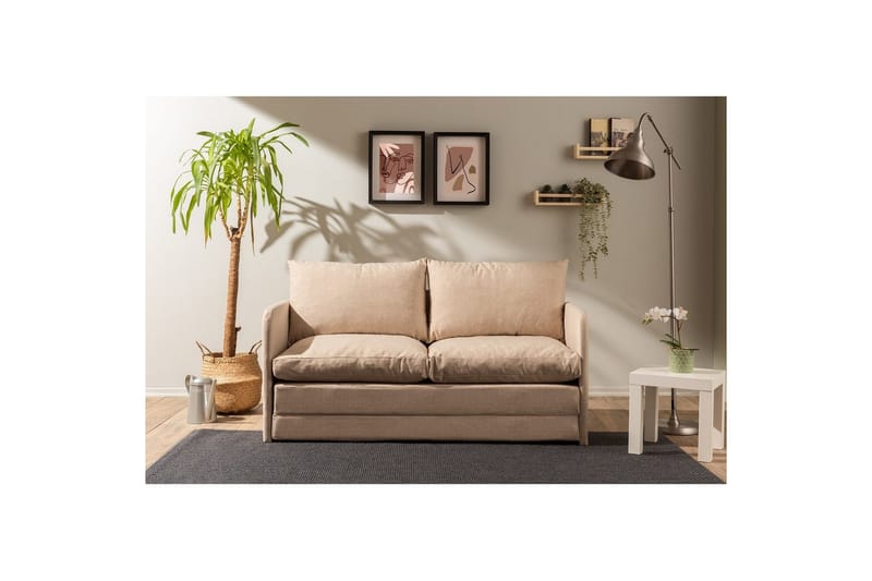 Sufian Bäddsoffa 2-sits - Beige - Möbler - Soffa - Bäddsoffa - 2 sits bäddsoffa