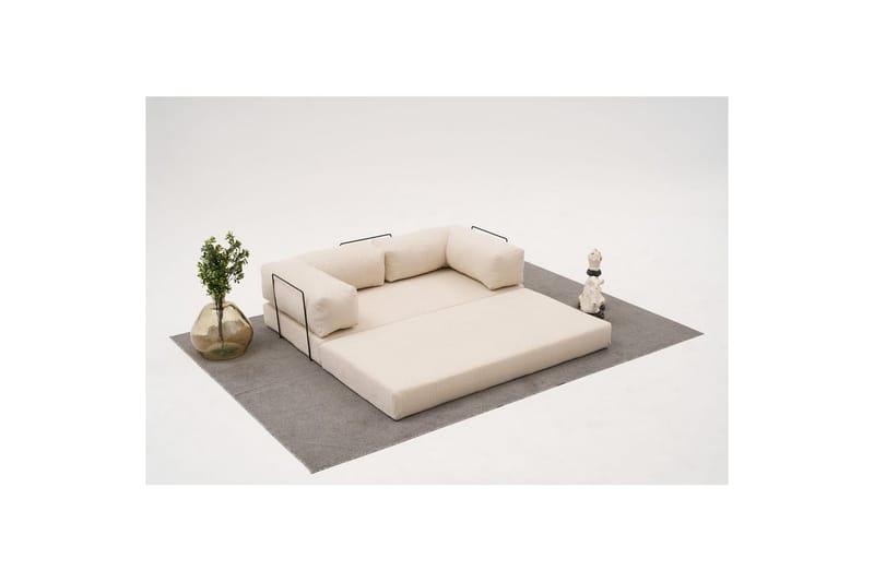 Sufian Bäddsoffa 2-sits - Cremevit - Möbler - Soffa - Bäddsoffa - 2 sits bäddsoffa