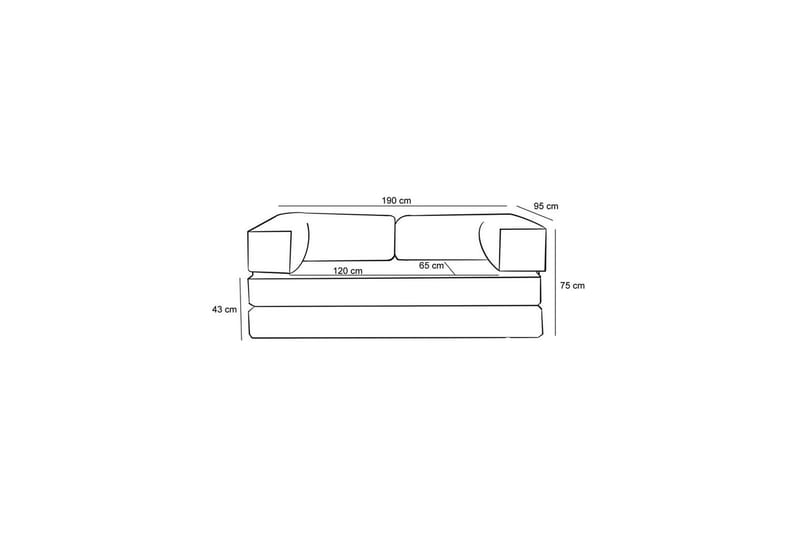 Sufian Bäddsoffa 2-sits - Cremevit - Möbler - Soffa - Bäddsoffa - 2 sits bäddsoffa