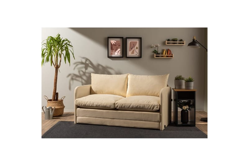 Sufian Bäddsoffa 2-sits - Cremevit - Möbler - Soffa - Bäddsoffa - 2 sits bäddsoffa