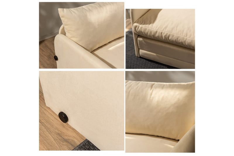 Sufian Bäddsoffa 2-sits - Cremevit - Möbler - Soffa - Bäddsoffa - 2 sits bäddsoffa
