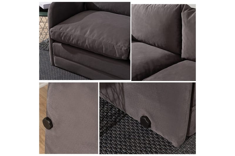 Sufian Bäddsoffa 2-sits - Grå - Möbler - Soffa - Bäddsoffa - 2 sits bäddsoffa