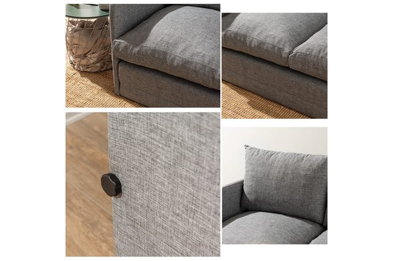 Sufian Bäddsoffa 2-sits - Ljusgrå - Möbler - Soffa - Bäddsoffa - 2 sits bäddsoffa