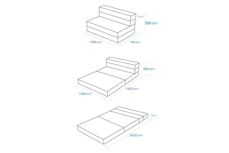 Sufian Bäddsoffa 2-sits - Ljusgrå - Möbler - Soffa - Bäddsoffa - 2 sits bäddsoffa