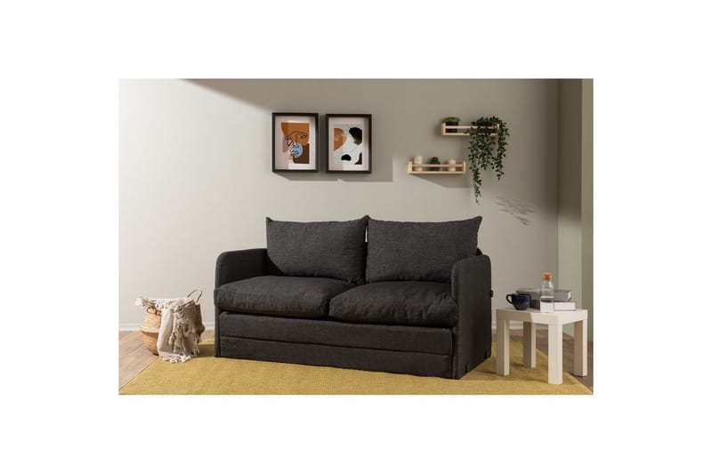 Sufian Bäddsoffa 2-sits - Mörkgrå - Möbler - Soffa - Bäddsoffa - 2 sits bäddsoffa