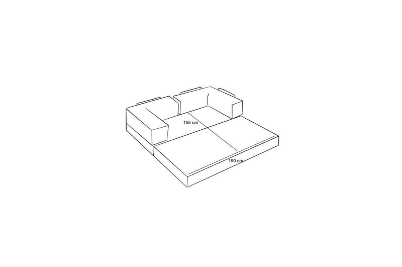 Sufian Bäddsoffa 2-sits - Orange - Möbler - Soffa - Bäddsoffa - 2 sits bäddsoffa