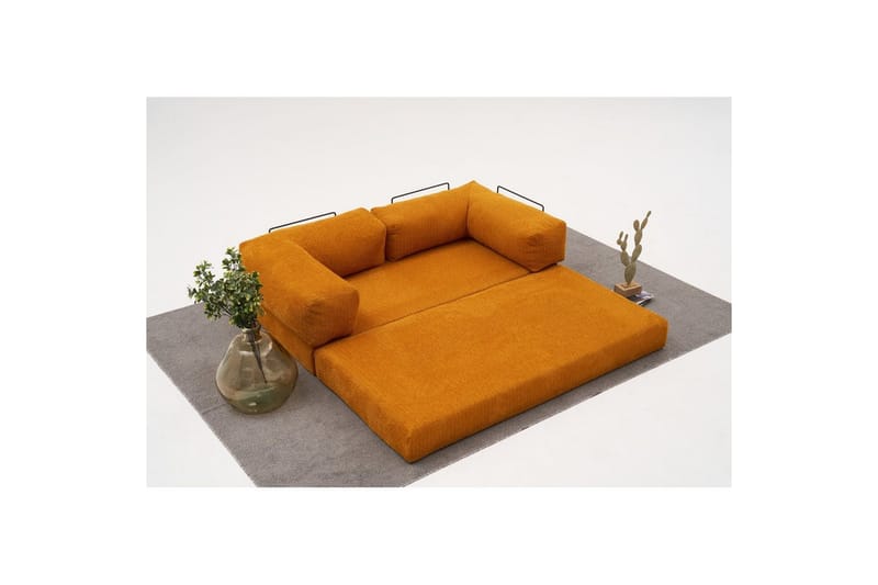 Sufian Bäddsoffa 2-sits - Orange - Möbler - Soffa - Bäddsoffa - 2 sits bäddsoffa