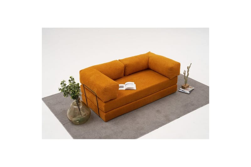 Sufian Bäddsoffa 2-sits - Orange - Möbler - Soffa - Bäddsoffa - 2 sits bäddsoffa